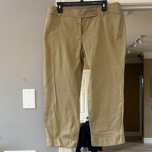 LOFT Women's Tan Cropped Pants